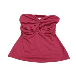 Susana Monaco Size Small S Strapless Tube To Berry Burgundy Color Supplex Lycra
